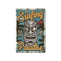 Tiki Bar Wall Art Posters, Tin Signs, Beach Bar, Hawaii Surfing, Vintage Home Decor, Tin, Pub, Cafe, ZSS16 20x30cm