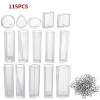 115/128/277 vnt. Silikono „pasidaryk pats“ papuošalų pakabukų formelių kūrimo rinkinys 115 pcs/set white
