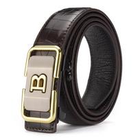 All-Match Crocodile Pattern Belt Men's Toothless Inner Wear Alloy Comfort Click Belt Young and Middle-Aged Men Pant Belt 110cm black