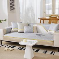 Norse Simple Solid Color Lace Sofa Cushion Four Seasons Cotton Fabric Non-slip Cotton Cushion Universal Modern Sofa Cover 70X70cm 1pc gray