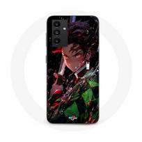 Case - Maniacase - Samsung Galaxy A54 5G - Demon Slayer - Tanjiro Kamado - Soft juoda