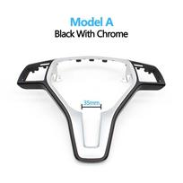 Automobilio vairo išorinio rėmo chromuota apdailos dangtelis Mercedes BENZ C E GLK CLS klasėms W176 W246 W204 W212 GLK204 W156 W117 W218 Model F 35mm black