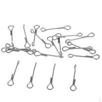 20pcs/set Skull Articulated s Spine for Fly Tying DIY 25mm gray