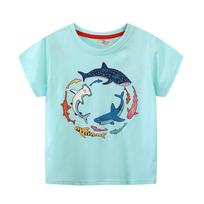 New Atmosphere Sense Luminous Summer Boys T-shirt In Small Children Children Short-sleeved Round Neck 80cm white