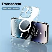 Magnetic Slim Thin Phone Case For iPhone 15 14 13 12 11 Pro Max 14 Plus   For Transparent Magsafe Wireless Charge Bumper Cover For iphone15