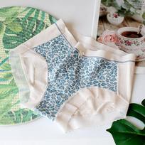 Patchwork Underwear Leopard Print Mid Waist Panties Bowknot Women's Triangular Pants Lace Lace Hip Wrap Breathable Comfort Panty One Size oranžinė