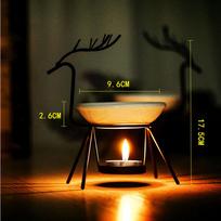 Stainless Steel Deer Burner Candle Aromatherapy Oil Lamp Decorations Aroma Furna juoda