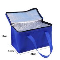 Portable Lunch Bag Insulated Food Thermal Box Camping Storage Bag Waterproof Office Picnic Cooler Lunchbox Beer Delivery Bag Blue 21x14x17cm gray