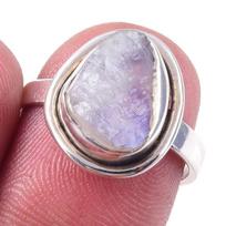 Natural Rainbow Moon Stone Gemstone Handmade 925 Sterling Silver Ring S.5.5 R3u65 gray