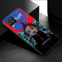 Juodas dėklas, skirtas Realme 8 C21 5 6 7 Pro C3 XT GT Master Explorer 7i X50 C11 C21Y C20A X7 Cover Demon Slayer Kimetsu no Yaiba Anime Realme 8 5G blue