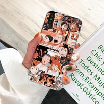 Haikyuu Love Volleyball Case Samsung Galaxy A31 A21S A20E A12 A10 A40 A50 A51 A70 A71 A32 A52 A72 S10 S20 FE S21 Plus TPU Cover A7 2018 A750 gray
