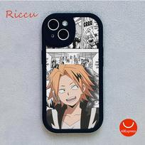 Denki Kaminari Phone Case for Iphone 14 13 11 12 Pro MAX 13 12 MiNi 7 8 plus iphone14 XS XR cartoon Lambskin Protective Covers iphone 14 Promax gray