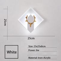 Šiuolaikinė LED sieninė lempa Fojė Koridorius Miegamasis Šalia Lempos Geležis + Akrilo medžiagos Nauja Sconce Viešbučio kambario apdaila Sieninis šviestuvas Warm white