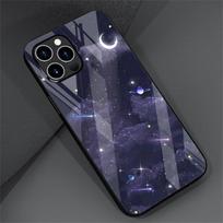 Butterfly Moon Glass Case For Apple iPhone 13 Pro 11 14 12 7 8 Plus SE 2022 XR X XS Max 6 6S Tempered Phone Cover iPhone 14 Pro Max gray