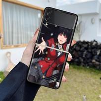 Shockproof Case For Samsung Galaxy Z Flip 4 3 5G Funda ZFlip4 Black Hard ZFlip3 zflip4 Fundas Cover Anime Kakegurui Jabami Samsung Z Flip4