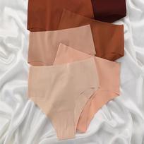 7pcs Solid Cooling Fabric Briefs, Simple & Breathable Seamless Low Rise Intimates Panties, Women's Lingerie & Underwear XS