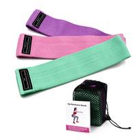 Resistance Bands 3 Sets Yoga Pilates Flexbands Hips Legs Glutes Workout Booty Bands Home Training Fitness Squats Women and Men blue