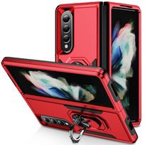 360° Car Magnetic Ring Holder Soft Edges Phone Cover for Samsung Galaxy Z Fold4 5G Z Fold5 Z Flip 6 4 5 Shockproof Armor Case For Galaxy Z Flip 5 žalia/rožinė