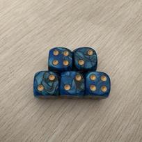 5pcs Set Two Color Dice Puzzle Board Game Accessory 6 Sided Point Dice Funny Game 16mm Great for Children