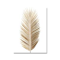 Sienų meno paveikslai svetainei, namų dekoras, skandinaviško stiliaus, tropinių augalų plakatas, auksiniai lapai, dekoratyvinis paveikslas, modernus 21x30cm No Framed beige