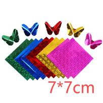 Sheets Square Origami Sided Effect Laser Paper Shining Papers DIY Kids Folded Paper Craft Scrapbooking Decoration 50pcs
