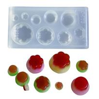 Diy Crystal Epoxy Mold Silicone Mold for Pendant Pudding Shape Mirror Craft Mold Silicone Mould Jewelry Making Tool gray