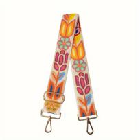 Adjustable Crochet Floral Guitar Strap - Exquisite Craftsmanship , Converts To A Crossbody Shoulder Strap, Expertly Handcrafted Handbag Accessory 1pc įvairiaspalvis