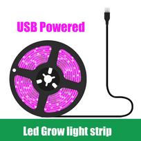 Pilno spektro fitolempa USB 5V LED auginimo šviesos juosta 2835 SMD augalų gėlė LED patalpų šiltnamio sėklos Cultivo hidroponika No waterproof&0.5M
