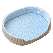 Dog Mattress Kennel Summer Cold Feeling Cat Corgi Small and Medium-sized Ice Silk Cool Nest Pet Accessories S 50X38X7CM white