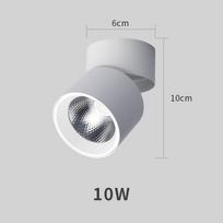 Reguliuojamas LED lubinis šviestuvas, sulankstomas lubinis prožektorius 10W 15W 20W, paviršiuje montuojami aliuminio prožektoriai, skirti kambariui, namams, virtuvei, vonios kambariui Cold White&1PCS black