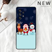 Christmas Santa Claus Case For Samsung Galaxy A52 A12 A51 A53 A33 A71 A32 A31 A21 A01 A11 A22 Black TPU Phone Shell Samsung A72 4G(5G)