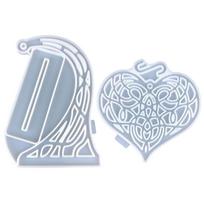 Love Heart Shaped Silicone Mold DIYs Crystal Love Ornament Molds with Base Epoxy Resin Casting Crafts Wedding Home Decors white