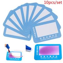 10Pcs/Set Antitest Card For Glasses Reusable Polarized Test mėlyna