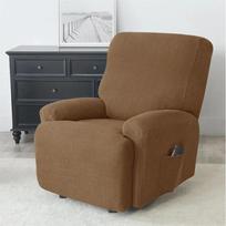 Recliner Sofa Covers For Living Room Elastic Jacquard Armchair Cover Anti-Dust Non-Slip Lazy Boy Couch Cover Stretch Slipcovers 1 Seater(4pcs) gray