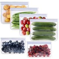 Daugkartinio naudojimo maisto laikymo maišeliai Ypač stori Nepralaidūs Maišeliai su užspaudžiamu užraktu Namams Marinuoti Mėsą Grūdai 6-piece set gray