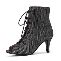 Kulkšnies vakarėliui skirta moteris Seksualūs stiletai aukštakulniai Zapatillas Moteriški Lotynų Amerikos šokių kulniukai Batai Tuščiaviduriai Moteriškiems Batams Latin Ballroom 36 black