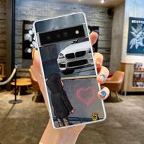 „Boy See“ sportinis automobilis „Jdm Drift“, skirtas „Google Pixel“ 8 7 6 Pro 6A 5 4 5A 4A 3A XL 5G telefono dėklas, atsparus smūgiams, minkštas TPU skaidrus dangtelis Pixel 3A