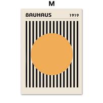 Colorful Bauhaus Abstract Stripe Line Woman Canvas Painting Poster Modern Minimalist Wall Art Prints Pictures Living Room Decor 21x30cm No Framed