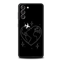 Fashion Planes World Map Travel Minkštas telefono dėklas, skirtas Samsung Galaxy S24 S23 S22 S20 Ultra S21 FE 5G S10 S9 Plus S10E S8 20 dangtelis Samsung S22 5G