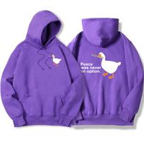 Peace Was Never An Option Printed Sweatshirt Fashion Warm Hooded Autumn Crewneck Fleece Hoodies Casual Oversize Sportswear 3XL blue