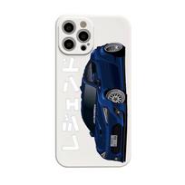 JDM Tokyo Drift Sports Car Straight Edge Liquid Phone Case For Apple iPhone 14 11 12 13 Pro Max Mini X XS XR 7 8 Plus SE2 Cover iPhone 7 8 Plus