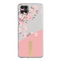 Phone Case for Samsung A13 A15 A25 A51 A71 A21S A11 A12 A31 A52 A41 A23 A53 A73 A32 5G A03S A05s Cover Golden Letter Flower Art Samsung A32 5G white