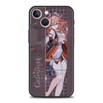 Genshin Impact Žaidimo Vaidmuo iPhone 11 12 13 15 14 Pro Max Telefono Dėklas X XR XS 7 8 Plus SE 2020 Prabangus Juodas Minkštas Viršelis Funda iPhone 11 gray