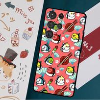Food Sushi Case For Samsung Galaxy S23 S22 S21 Ultra S20 FE Note 20 Ultra S8 S9 S10 Note 10 Plus Cover Galaxy S23 blue