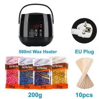 Hair Removal Wax Heater Machine with Wax Beans Kit 500ml Warmer Wax-melt Depilatory Epilator Waxing Paraffin Heater black