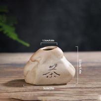 Akmens formos maža vaza Kinų japonų stiliaus imitacija akmens vaza Home Desktop Creative Zen hidroponiniai šviežių gėlių vazonai