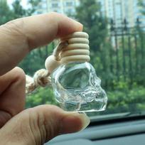 Car Perfume Bottle Decoration Aromatherapy Essential Oil Bottle Hanging Auto Air Freshener for Home Car Decoration Accessory gray