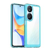 Transparent Colorful TPU Case for Honor 90 Smart Honor 200 Lite Protective Cover Clear Shockproof Full Protection Cover For Honor 90 Smart žalia