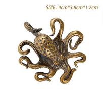 Žalvarinis aštuonkojis Namų dekoracijos Figūrėlės Ornamentas Priedai Stalas Arbatos augintinis Amatas 4cm*3.8cm*1.7cm