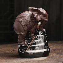 Purple Sand Elephant Ornamental Aromatherapy Furnace Thai God Elephant Smoke Backflow Incense Furnace Crafts Home Decoration Style 3